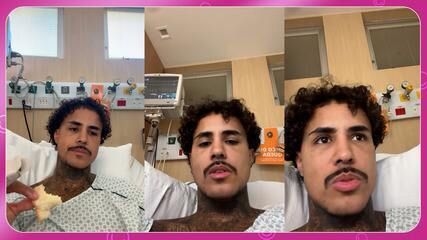 MC Livinho compartilha sua recuperação após acidente de moto em São Paulo.; Reprodução: Globo