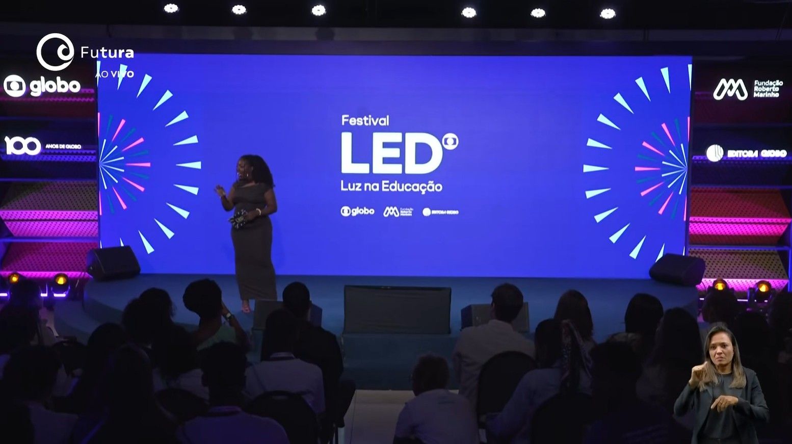 Festival LED no Rio debate educação e recebe Miriam Leitão e Chimamanda Ngozi Adichie. Reprodução: Globo