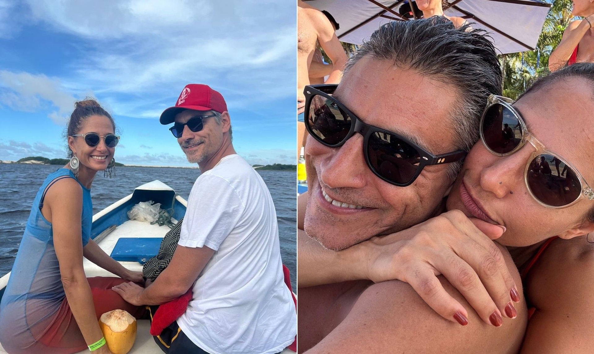 Camila Pitanga e Patrick Pessoa anunciam noivado emocionante no programa de Tatá Werneck. Reprodução: Globo