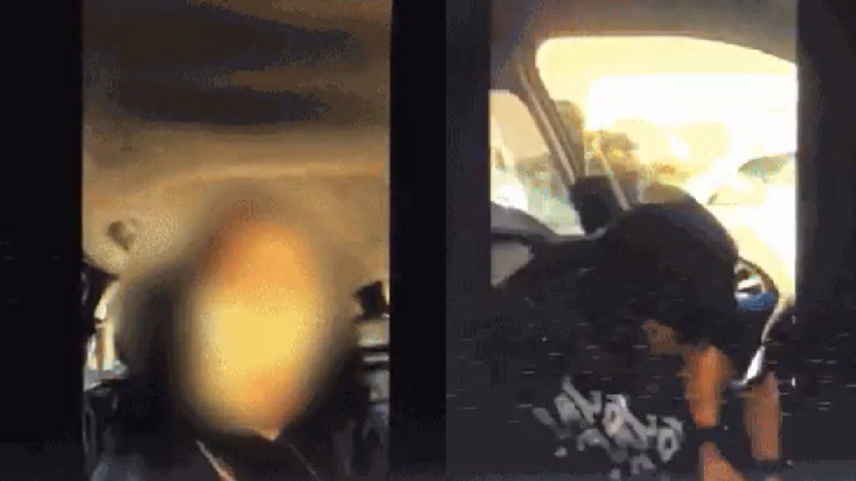 Vítima resgatada após sinalizar pedido de socorro em ação conjunta das autoridades. Reprodução: iG