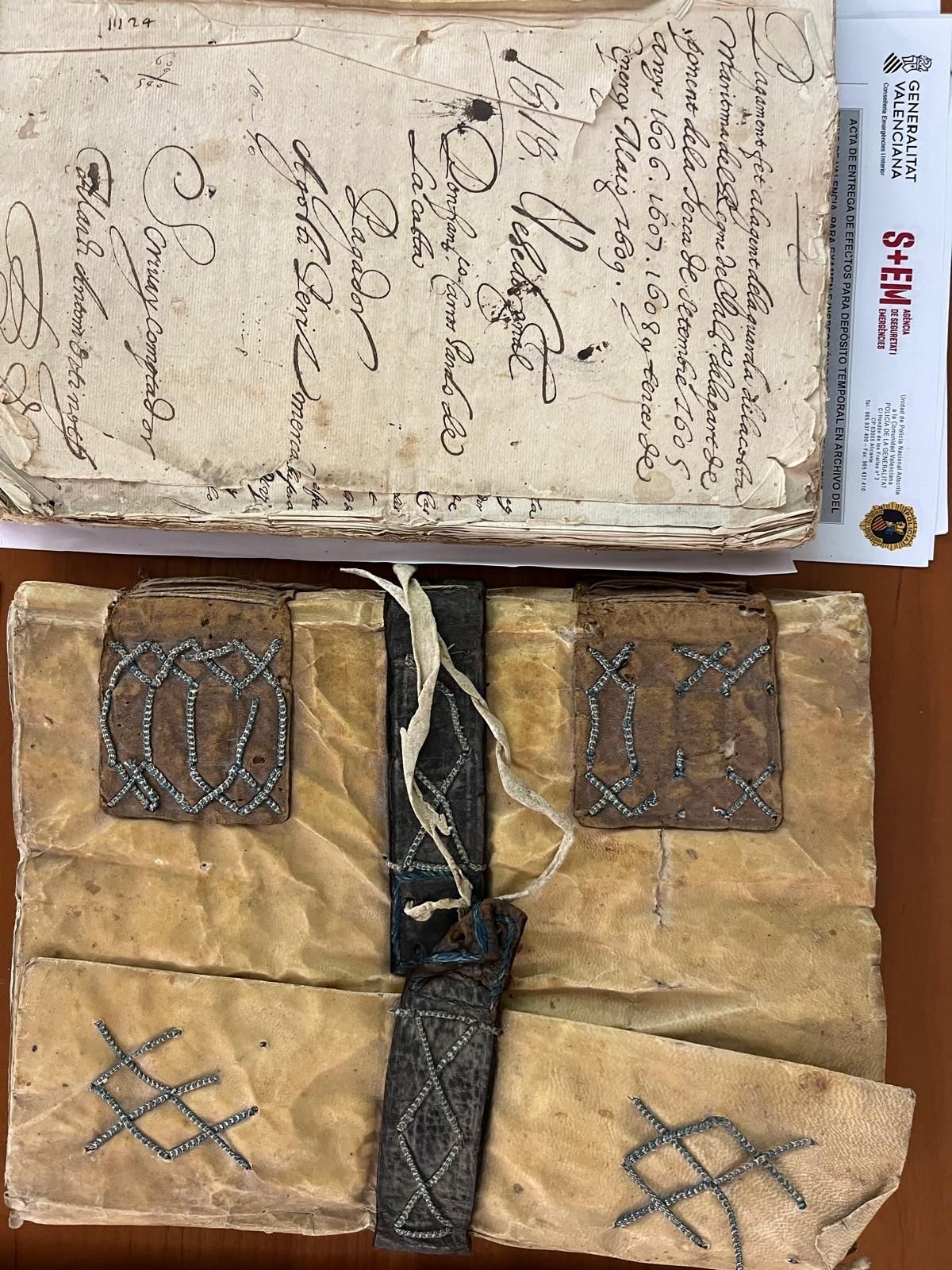 Manuscritos históricos do condado de Cirat agora preservados no Arquivo do Reino. Legenda da imagem. Reprodução: El País