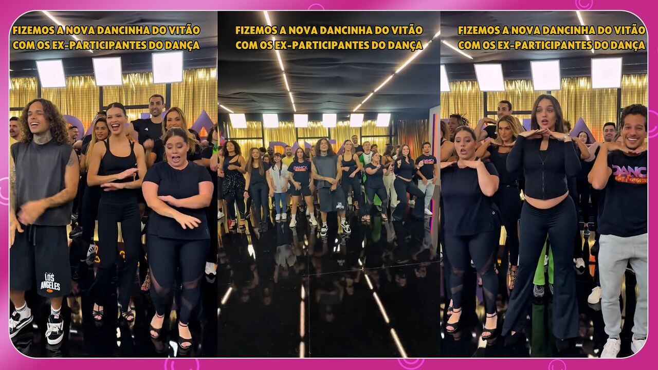 Ex-participantes do Dança ensaiam para nova temporada do programa. Reprodução: Globo