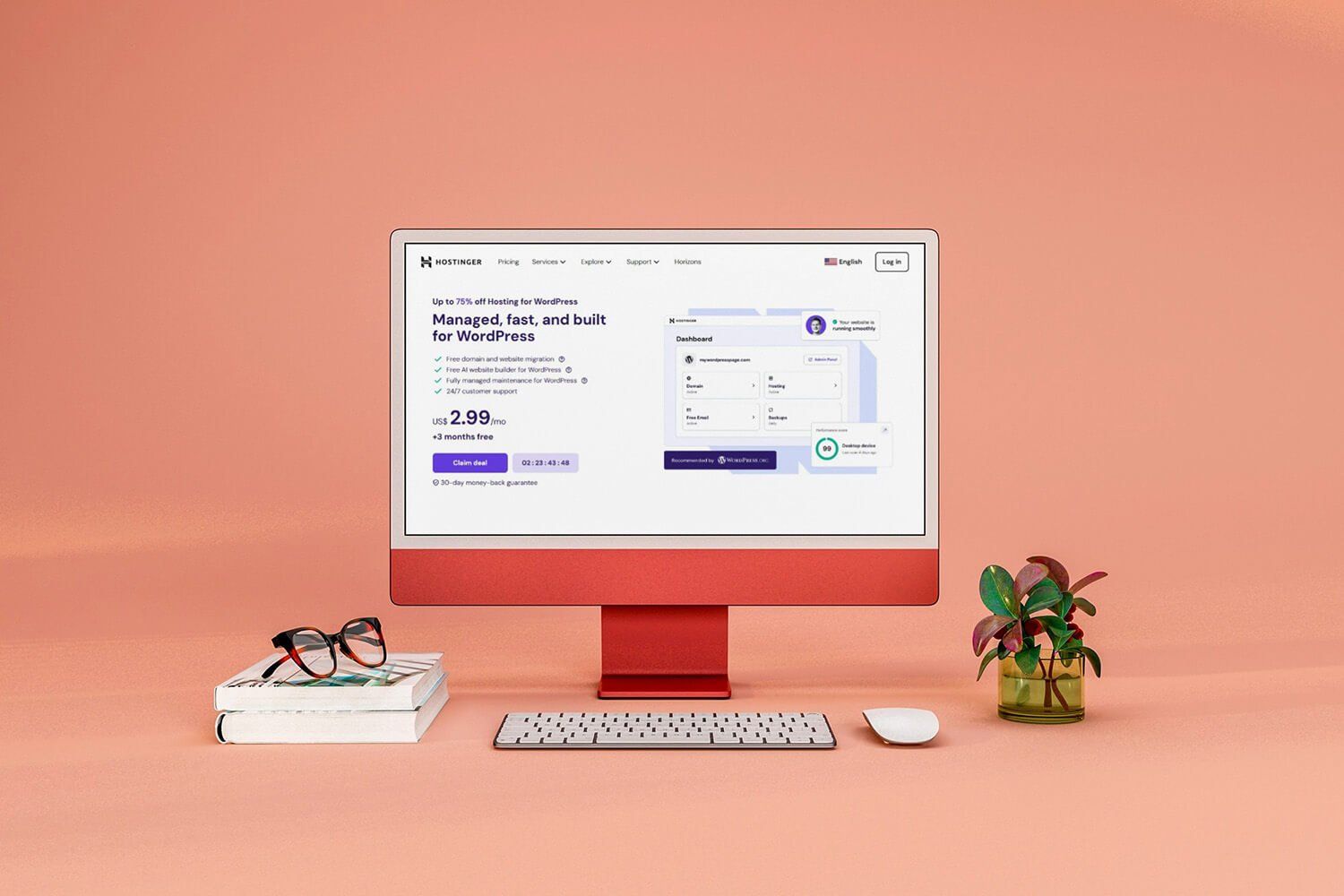 Desconto exclusivo de 15% na criação e hospedagem de sites WordPress com Hostinger.; Reprodução: Gizmodo
