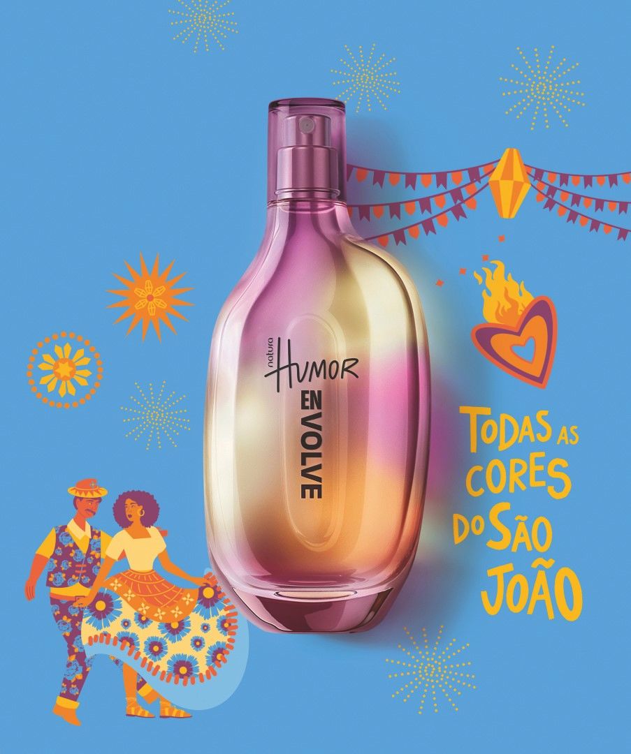 Lançamento da fragrância Humor Envolve durante os festejos de São João no Nordeste. Reprodução: Folha PE