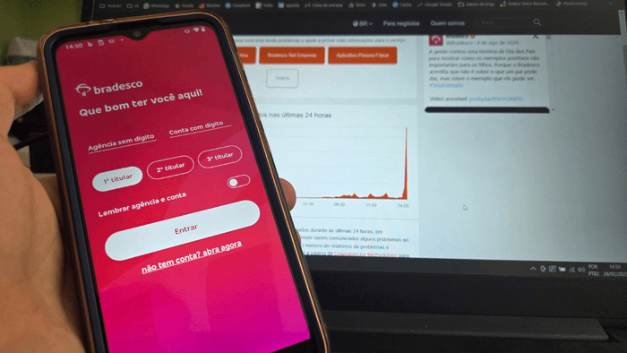 Instabilidade no aplicativo Bradesco provoca reclamações