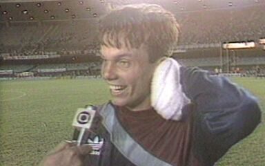 Alisson Safira brilha em partida, imitando a atuação histórica de Gaúcho em 1988. Legenda da imagem. Reprodução: Globo