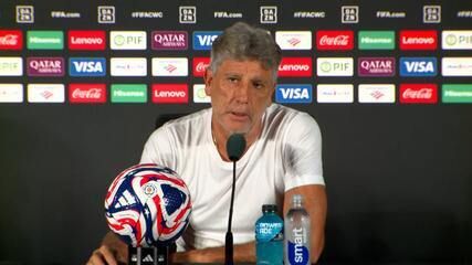 Renato Gaúcho detalha escalação e estratégias antes do jogo contra a Inter de Milão. Reprodução: Globo