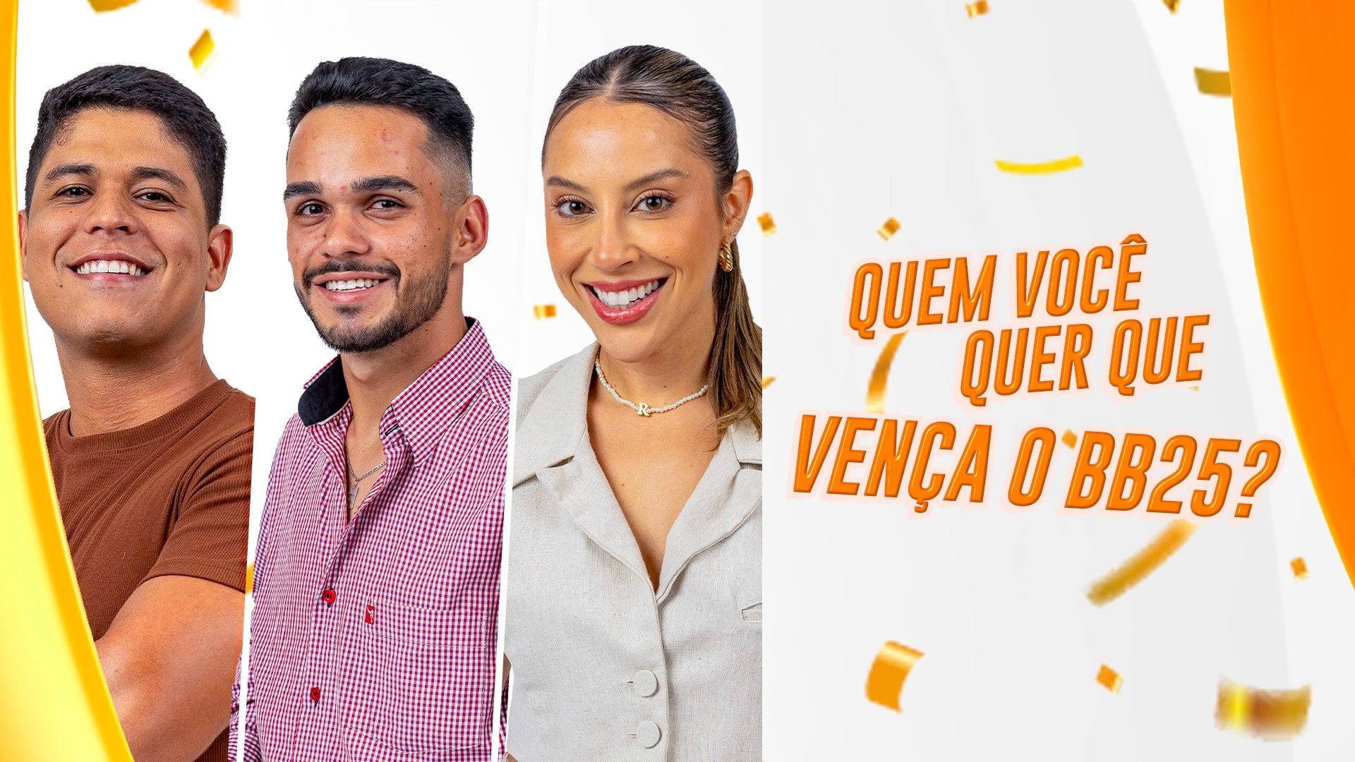 Guilherme, João Pedro e Renata na final da temporada. Reprodução: Globo