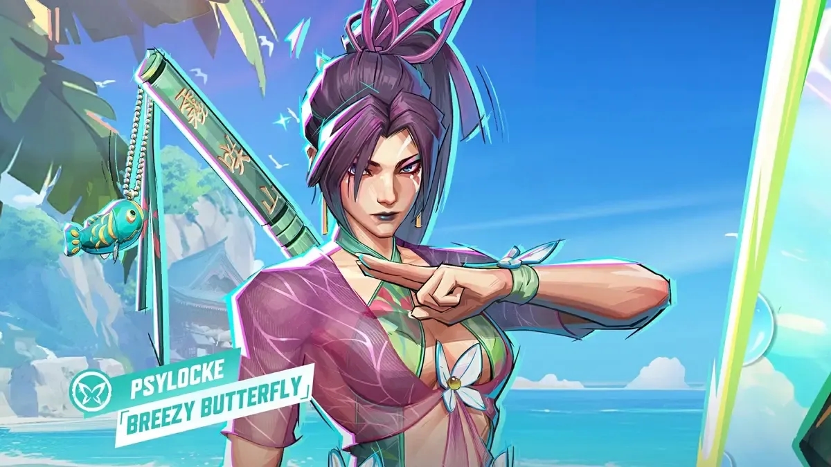 Personagens da Marvel, Loki e Psylocke, recebem novas skins de banho. Reprodução: GosuGamers