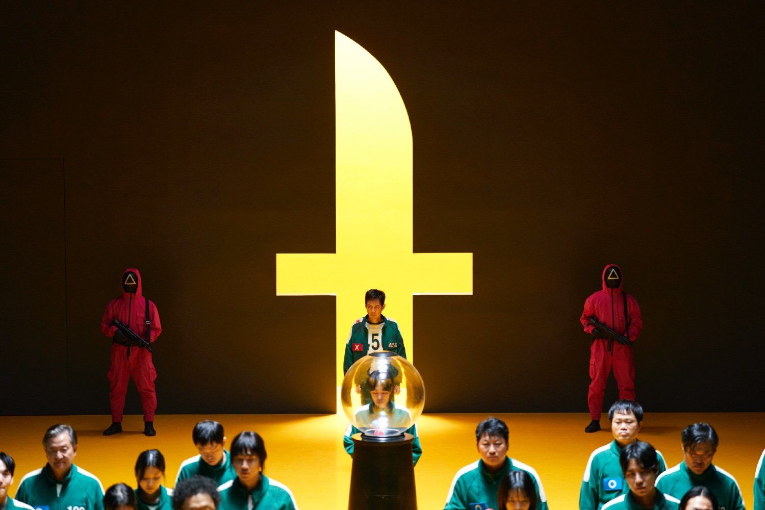 Cenas da nova temporada de Squid Game, que estreia em 27 de junho.; Reprodução: Gizmodo