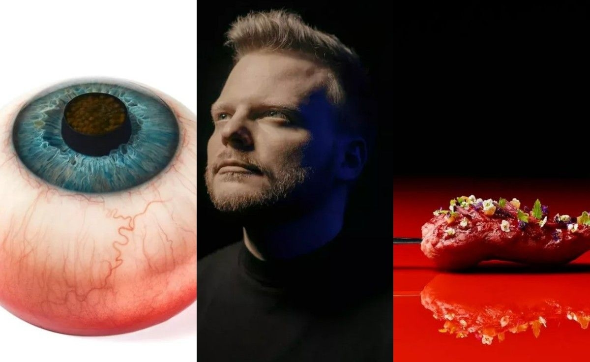 Chef Rasmus Munk e algumas de suas criações no Alchemist. Legenda da imagem. Reprodução: Retorno do item 11