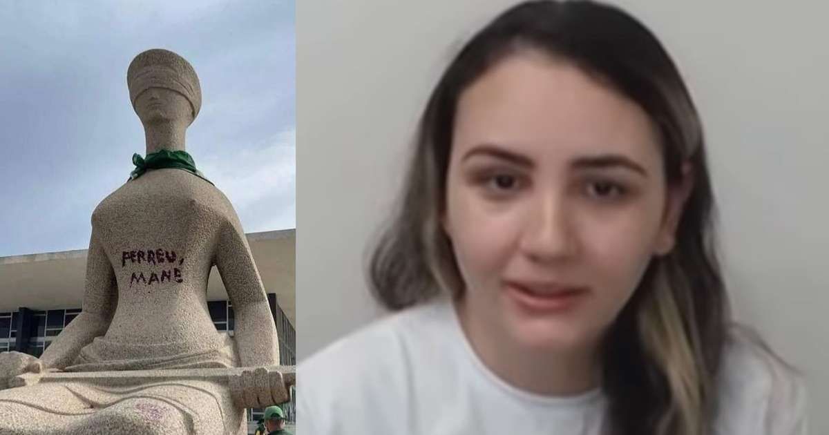 Mulher Picha Estátua da Justiça e Se Arrepende Após Julgamento