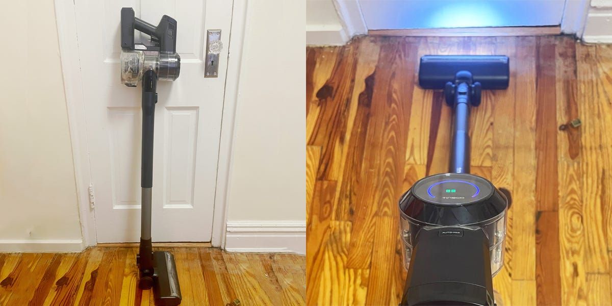 Analisando a descrição e a imagem do Tineco S10 ZT, destacamos sua potência, design e versatilidade para pequenos espaços. Reprodução: Lily Alig/Business Insider