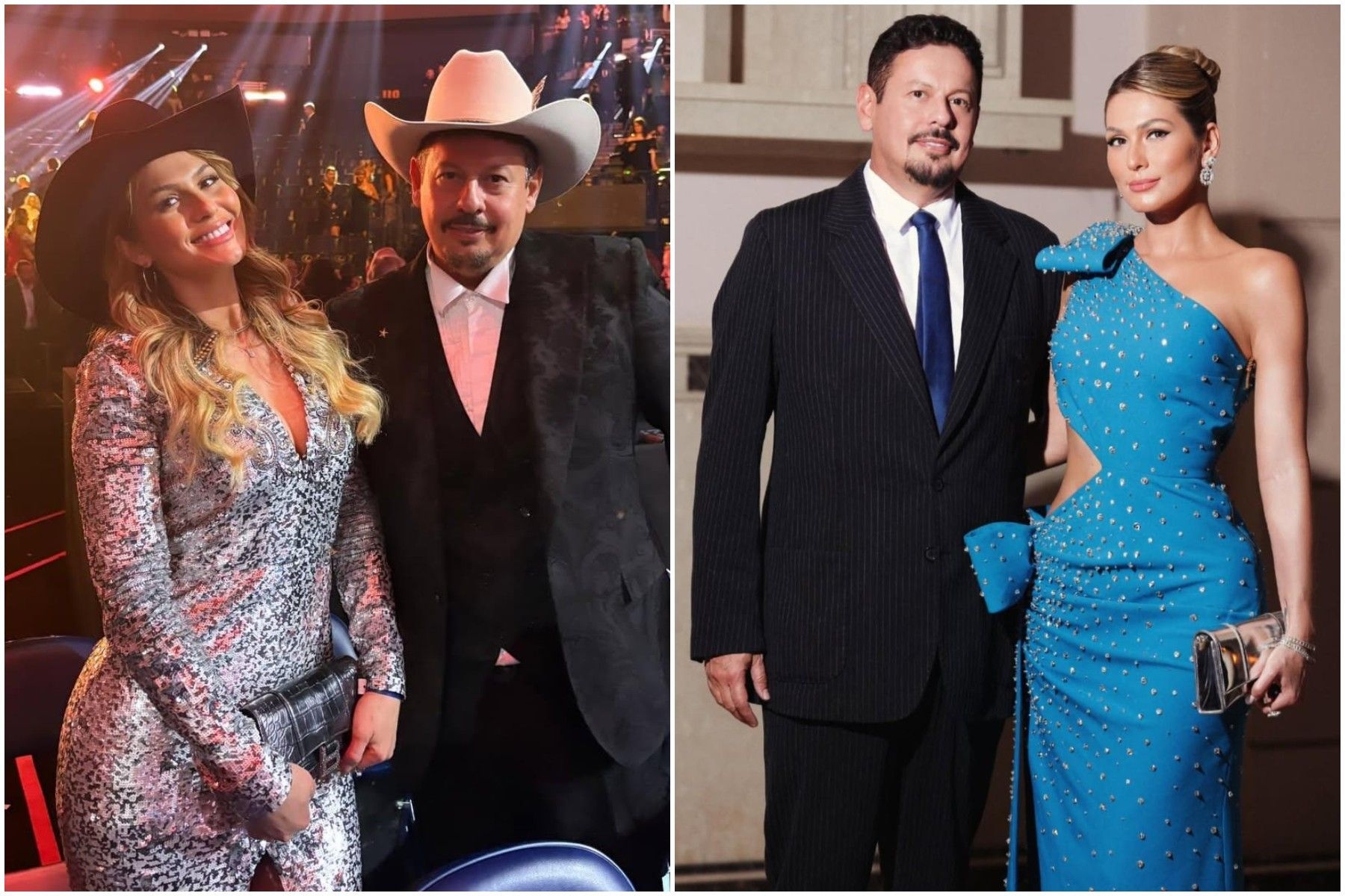 Marcos Araújo, empresário do sertanejo, e Lívia Andrade, após susto em voo com falha no trem de pouso. Reprodução: Globo