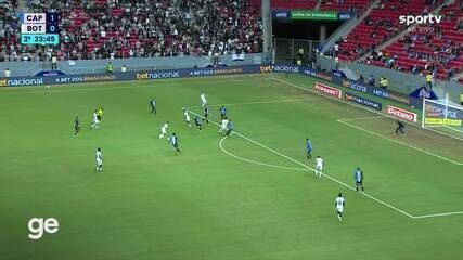 Santiago Rodríguez completa seus primeiros 90 minutos pelo Botafogo na Copa do Brasil. Reprodução: Globo