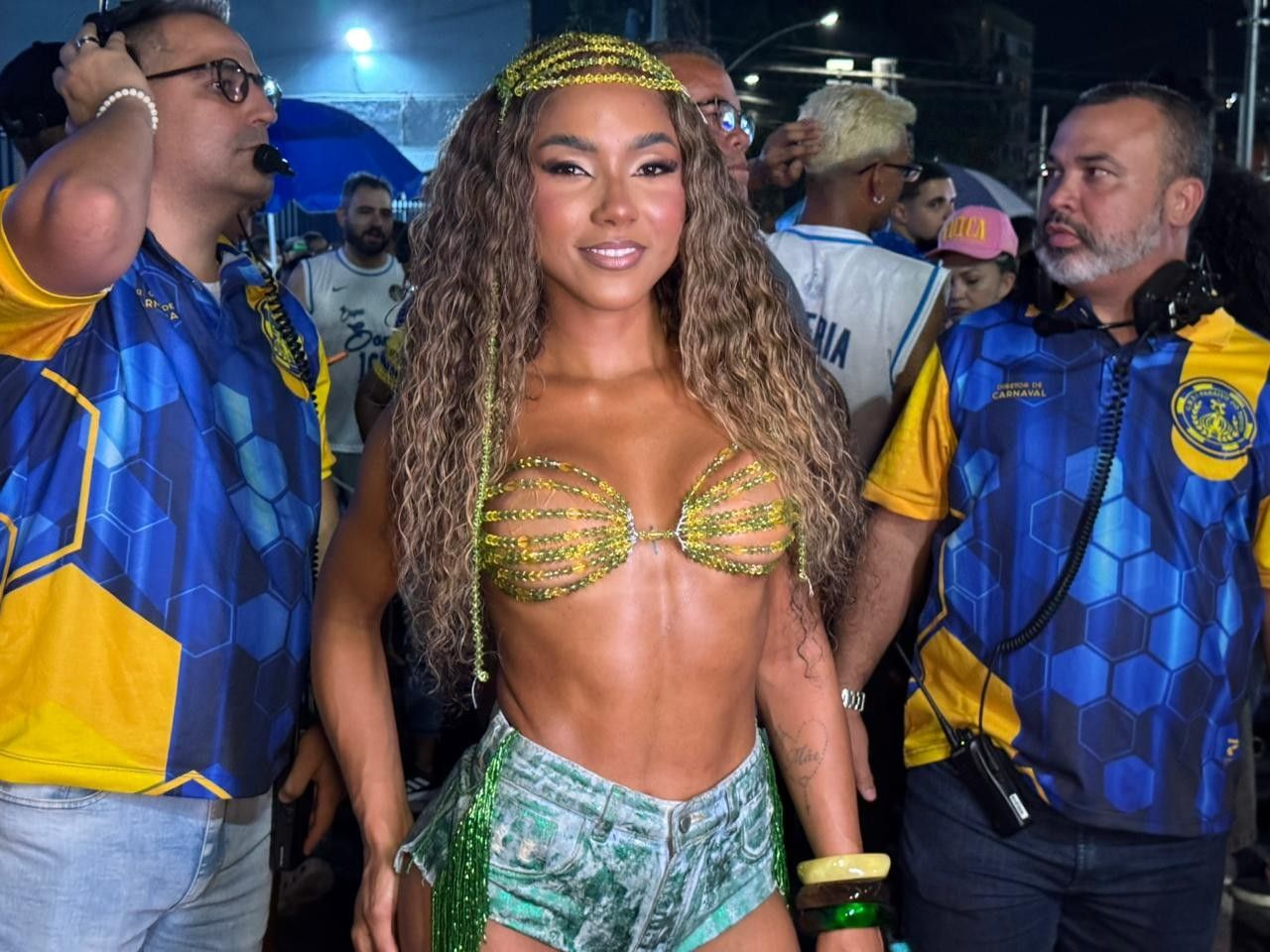 Mayara Lima encerra temporada de ensaios da Paraíso da Tuiuti com look ousado. Reprodução: Gshow