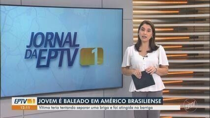 Jovem de 19 anos é baleado ao tentar separar briga em Américo Brasiliense. Reprodução: Globo