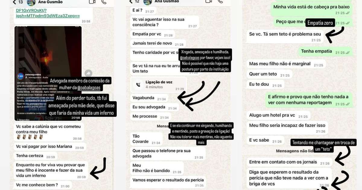 Mãe de empresário foragido ameaça vítima por WhatsApp
