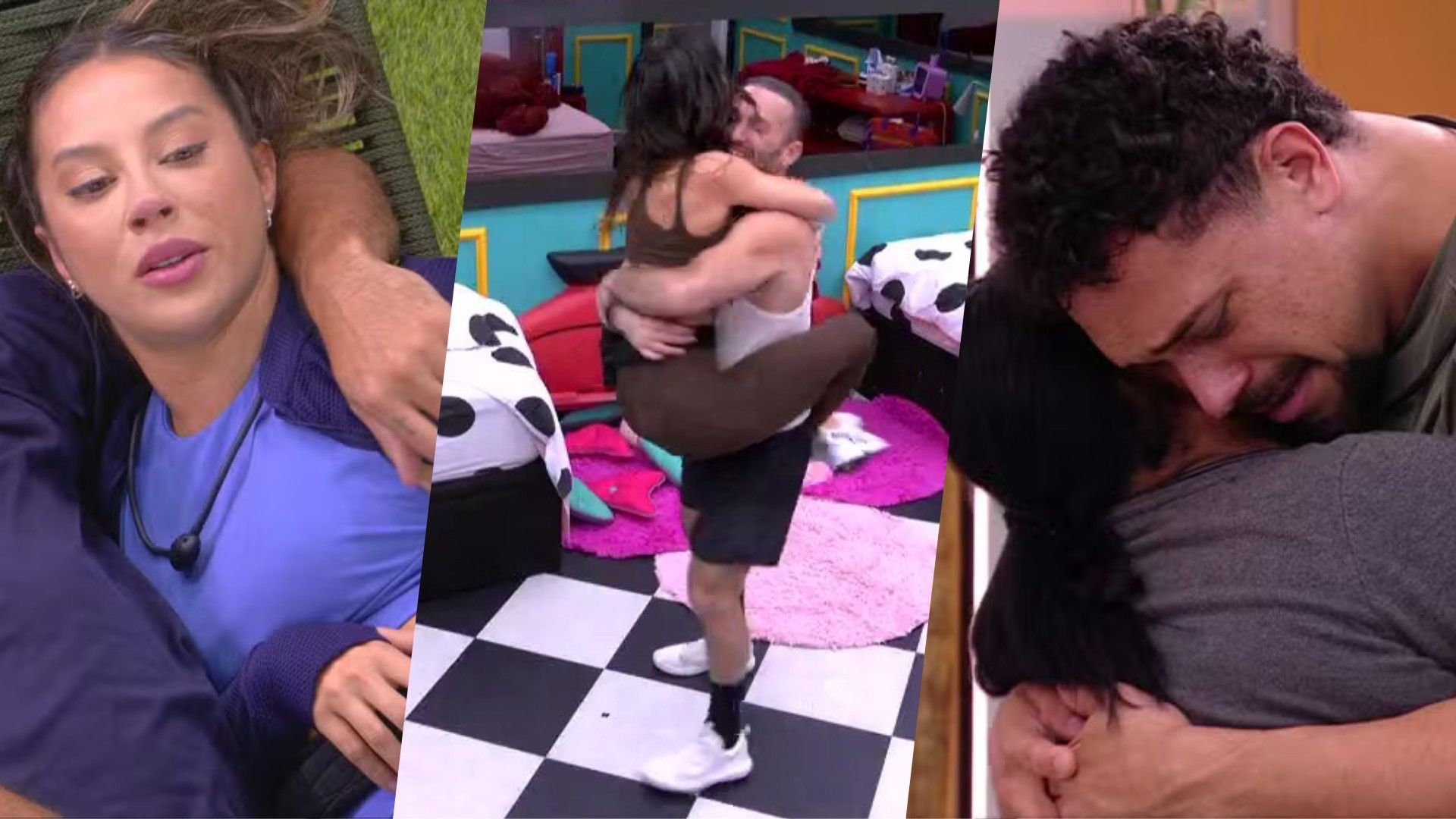 Guilherme celebra liderança com festa enquanto emparedados expressam preocupação. Reprodução: Globo