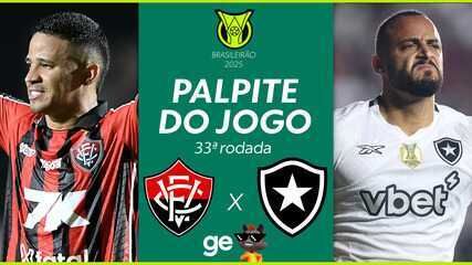 Botafogo encara o Vitória no Barradão pela 33ª rodada do Brasileirão. Legenda da imagem. Reprodução: Globo