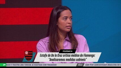 Letícia Marques comenta sobre a desconfiança dos jogadores no departamento médico do Flamengo. Reprodução: Globo