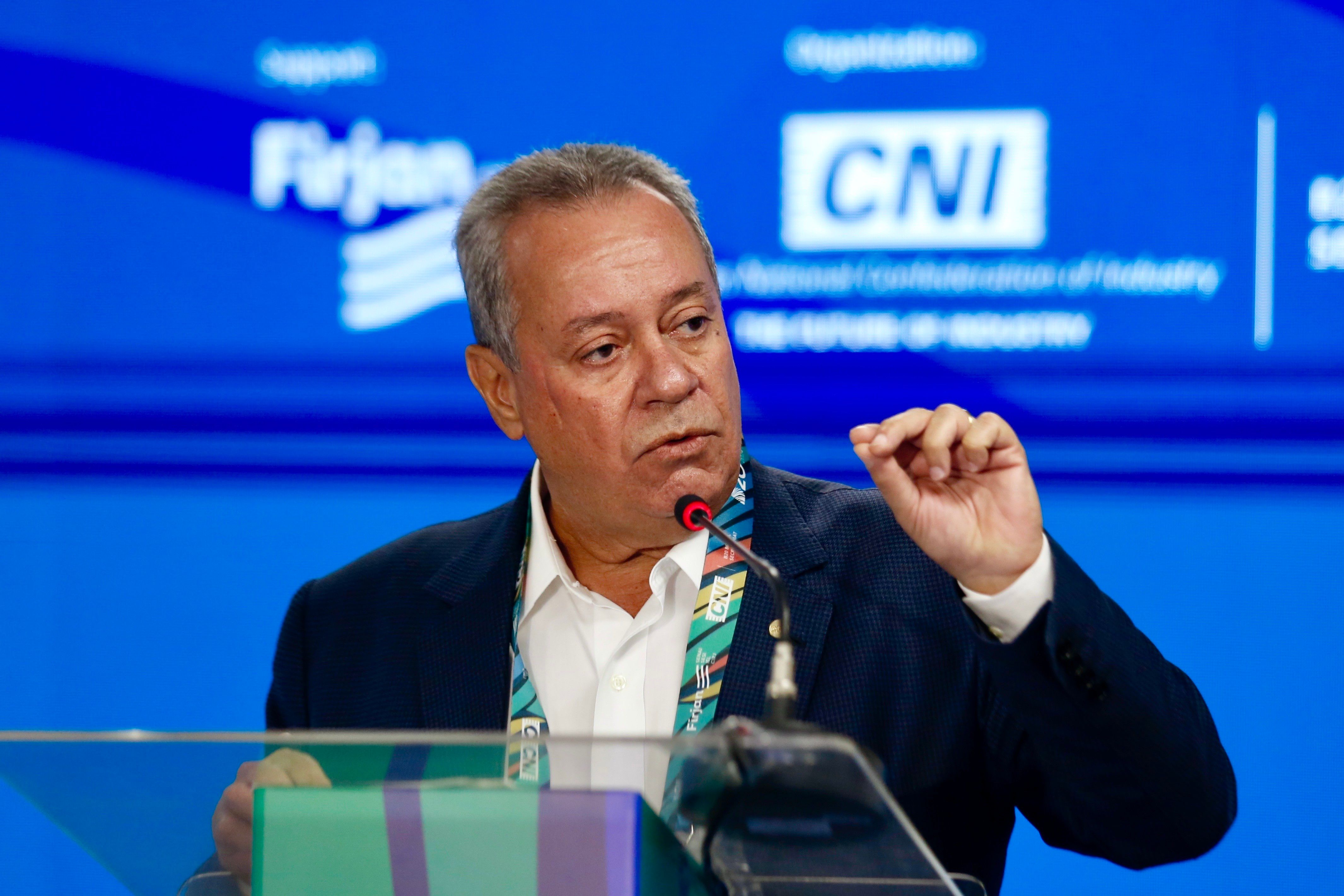 Presidente da CNI, Ricardo Alban, anuncia missão empresarial aos EUA para discutir tarifas sobre importações brasileiras.; Reprodução: Globo