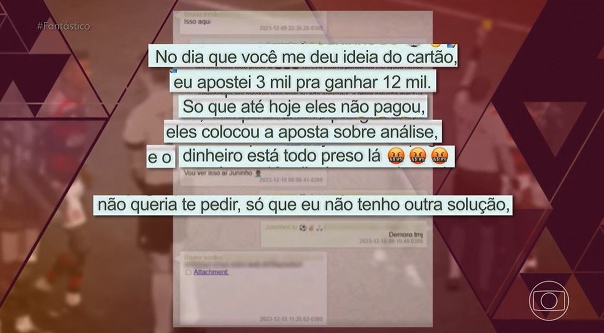 Jogador é acusado de fornecer informações privilegiadas a apostadores. Legenda da imagem. Reprodução: Globo
