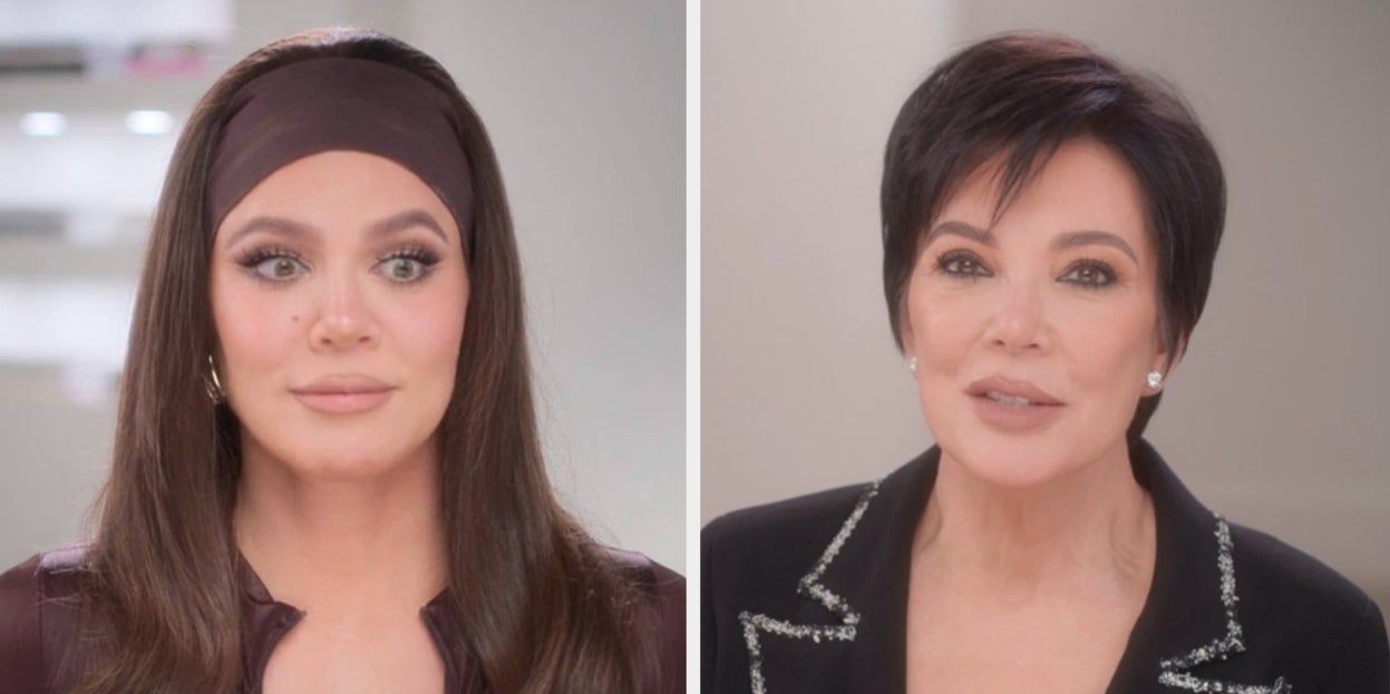 Kris ri enquanto Khloé se horrifica com notícias sobre doll inflável semelhante a Lamar. Reprodução: BuzzFeed