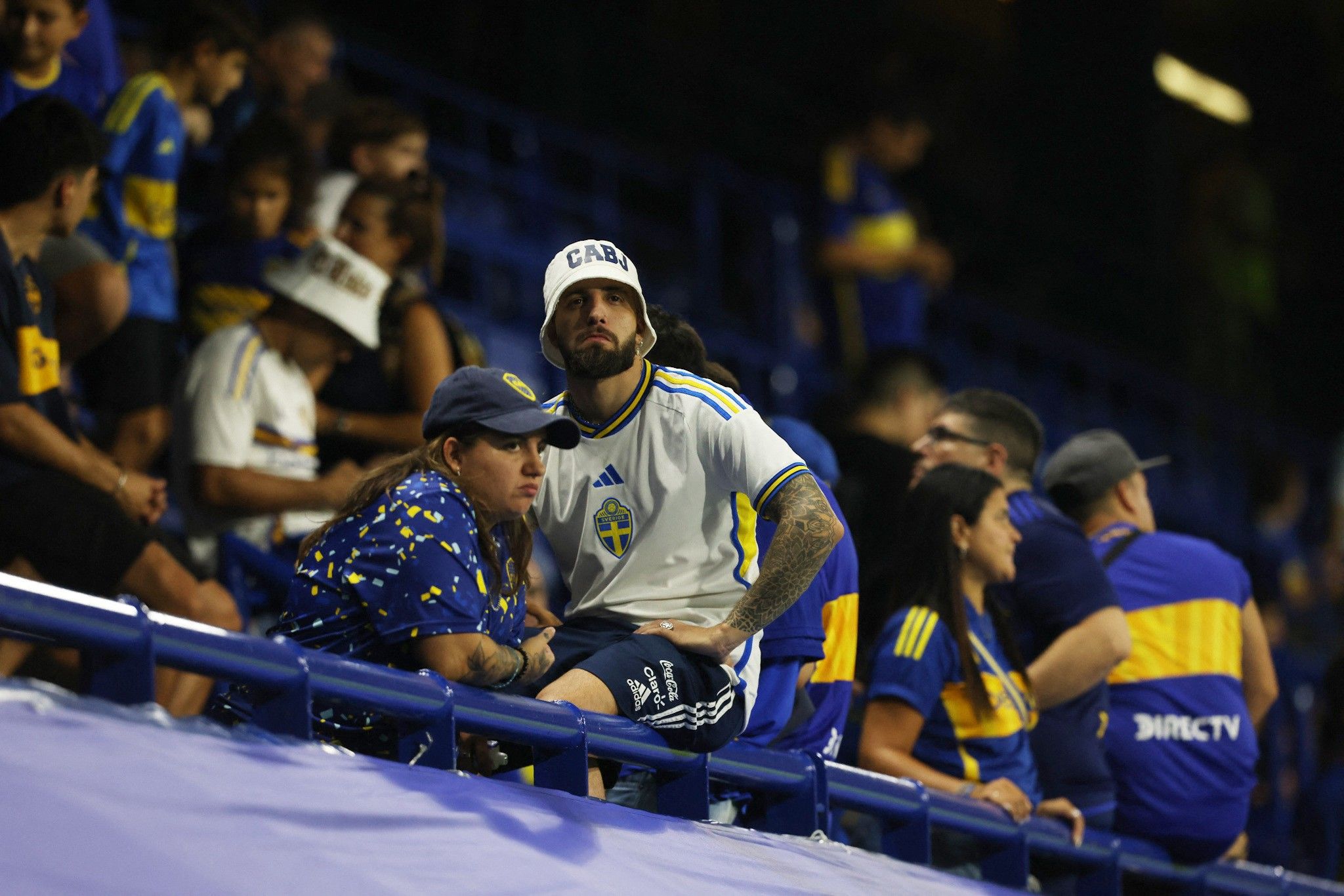 Torcida do Boca Juniors protesta após eliminação na Libertadores