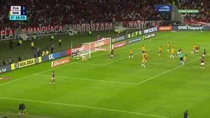 Flamengo vence Mirassol por 2 a 1 e assume a liderança do Brasileirão. Reprodução: Globo