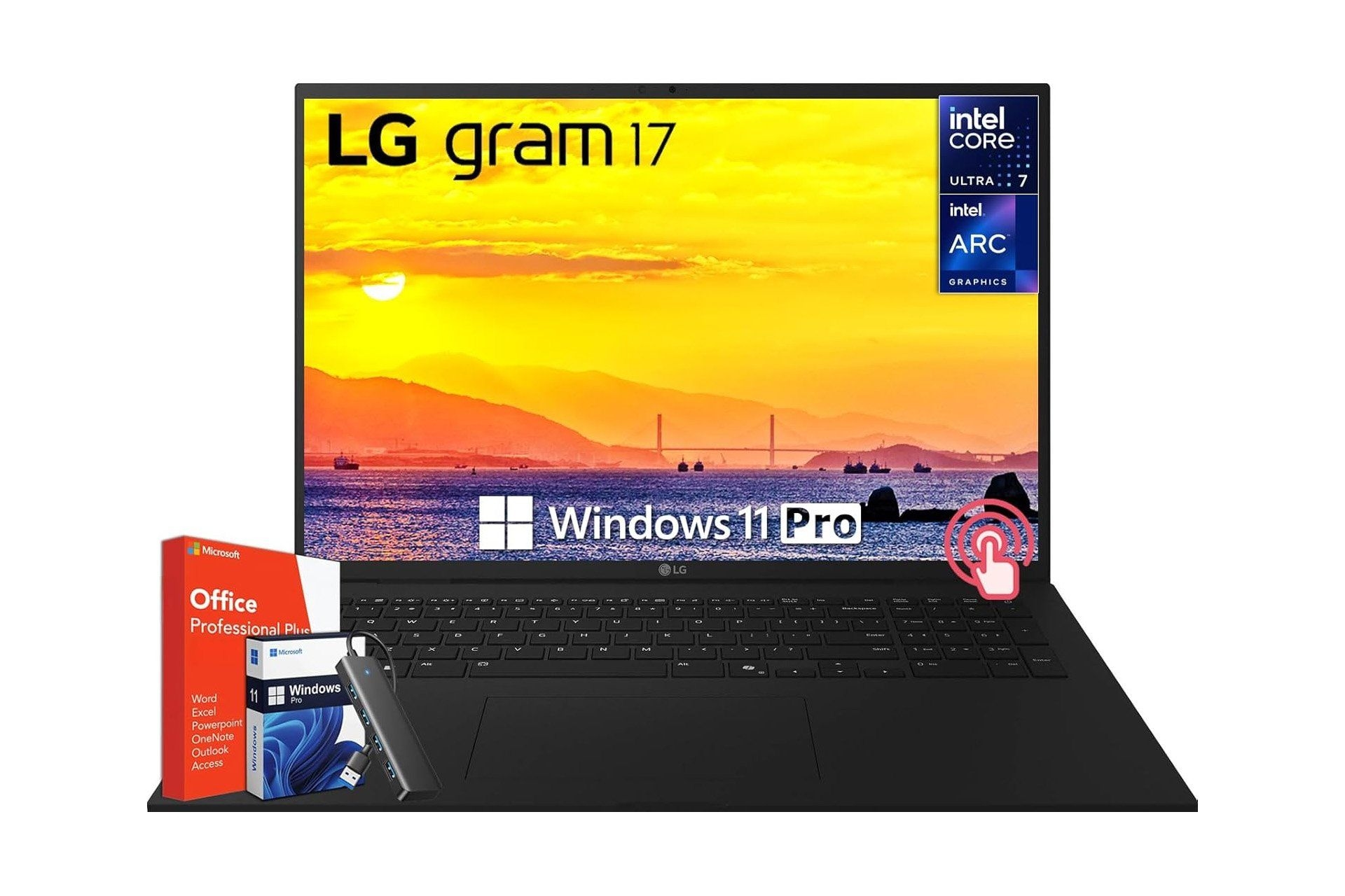 Desconto de 60% no laptop touchscreen LG Gram 17 à venda na Amazon.; Reprodução: Gizmodo