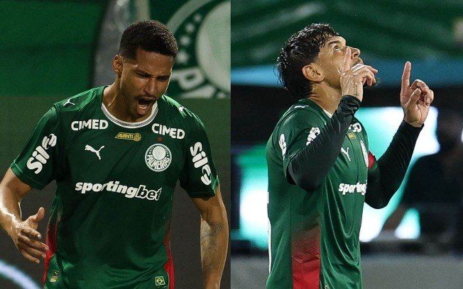 Palmeiras goleia com zagueiros artilheiros. Reprodução: Esporte