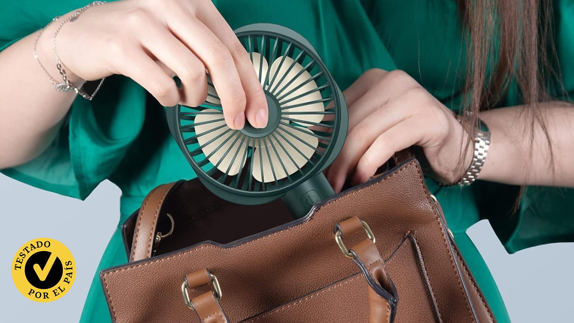 Mini ventilador Bistfy é destaque por seu ajuste de velocidade e portabilidade. Reprodução: El País