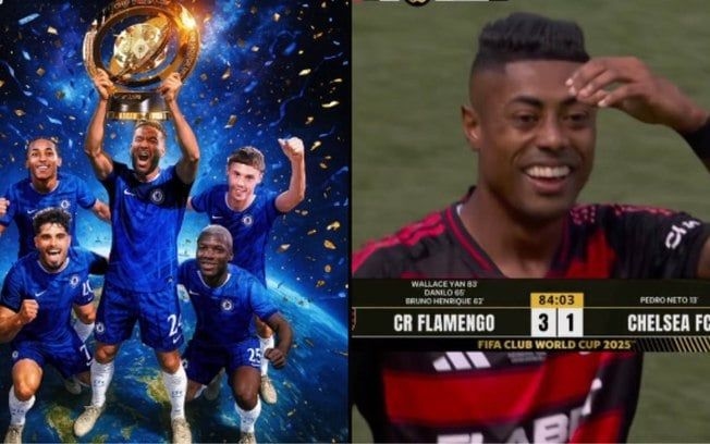 Torcedores comemoram a vitória do Flamengo sobre o campeão mundial, gerando diversos memes. Reprodução: Esporte IG