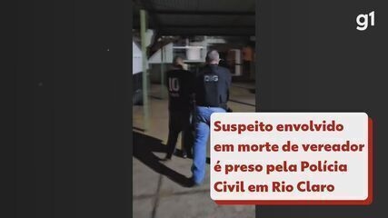 Suspeito de envolvimento na morte do vereador Leomar Cazoti é preso em Rio Claro; Reprodução: Globo