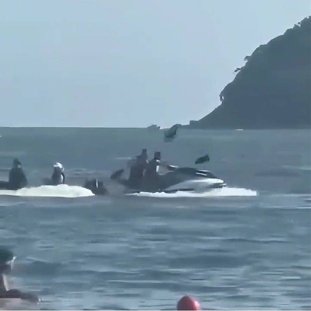 Polícia identifica suspeito de roubo com moto aquática em São Vicente. Reprodução: Oglobo