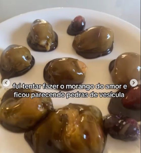 Morango do amor conquista o Brasil e vira febre entre influenciadores e nas padarias. Reprodução: G1