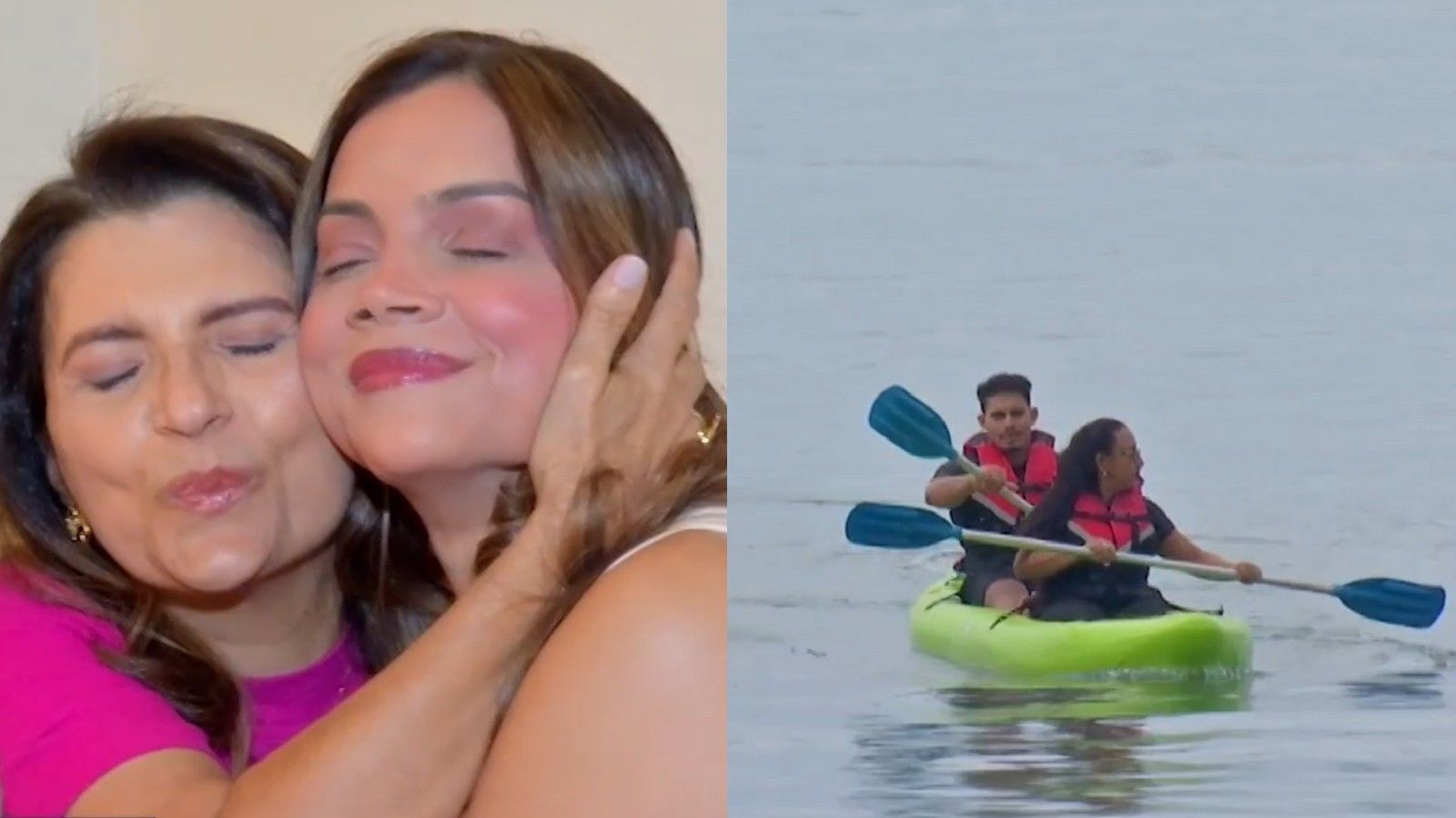 Filhos presenteiam mães com experiências marcantes, como dia de beleza e passeio de caiaque. Reprodução: Globo