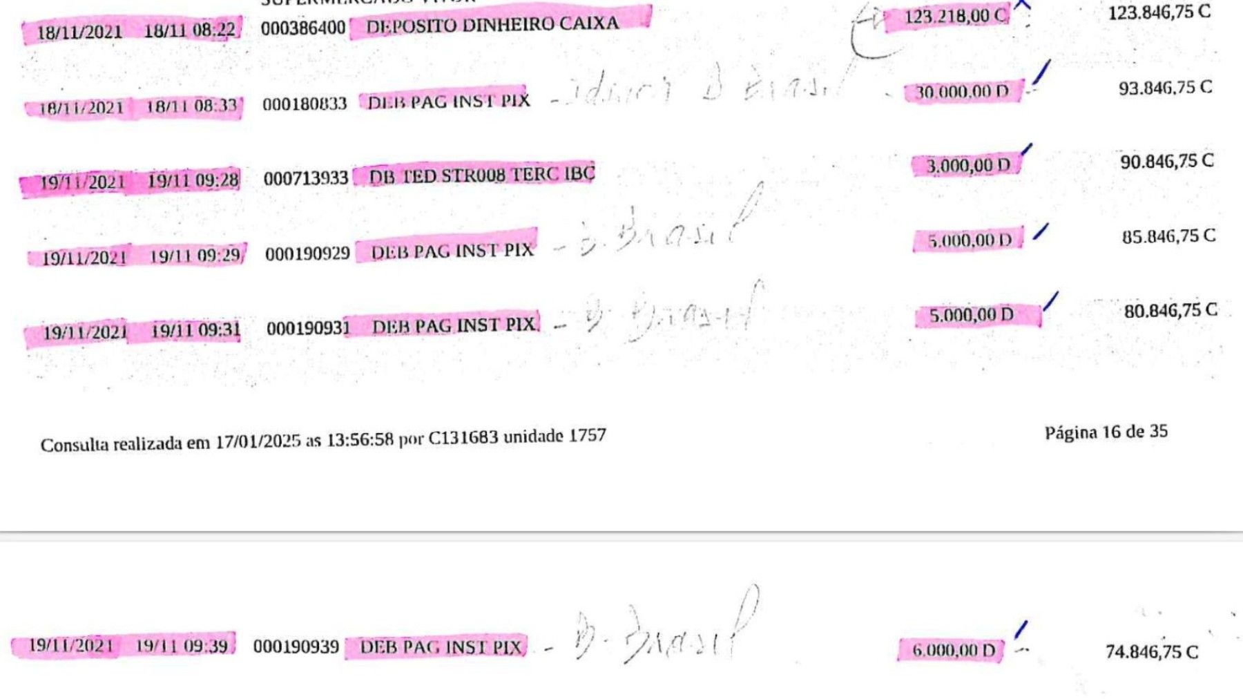 Mulher é indiciada por desviar R$ 200 mil do avô de 87 anos em Ponta Grossa. Reprodução: Globo