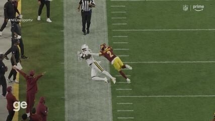 Washington Commanders x Green Bay Packers: melhores momentos, 2ª semana da NFL. Legenda da imagem. Reprodução: Retorno do item 11
