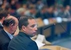 Tenente-coronel Mauro Cid durante sessão de interrogatório no STF sobre delação premiada. Reprodução: UOL