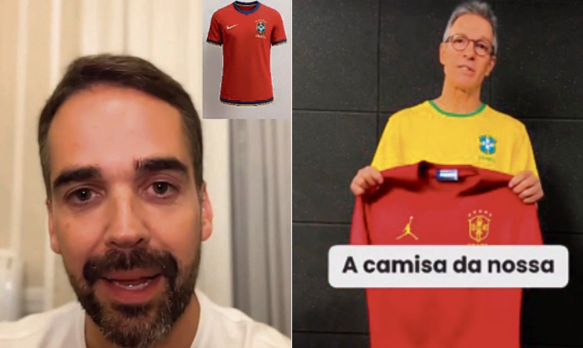 Aliados de ex-presidente criticam mudança de cor de uniforme, associando a uma guerra cultural. Reprodução: Globo