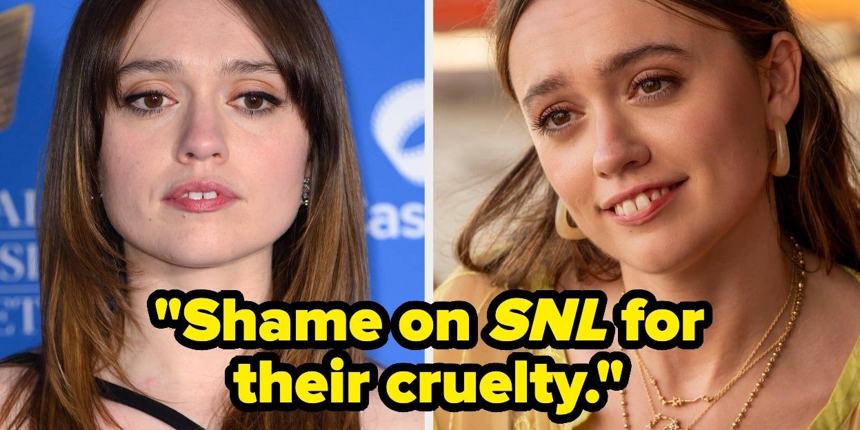 A atriz Aimee Lou Wood se pronunciou sobre a paródia do SNL. Reprodução: BuzzFeed.