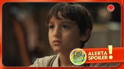 Samir foge de casa e pede ajuda a Candinho na novela Êta Mundo Melhor! Legenda da imagem. Reprodução: Globo