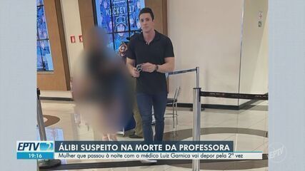 Mulher volta a depor sobre caso do médico suspeito de envenenamento da professora Larissa Rodrigues. Reprodução: Globo