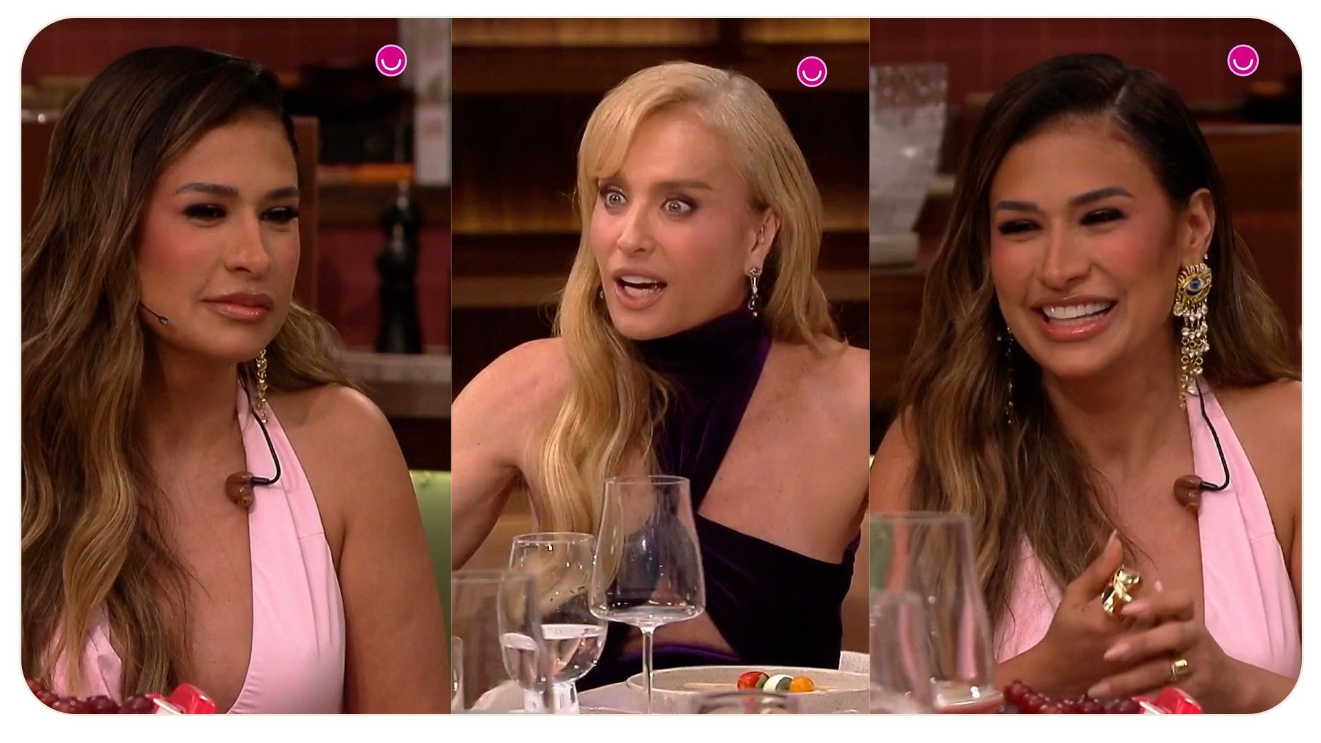 Simone Mendes revela a Ana Maria Braga e Angélica que odeia usar calcinha. Reprodução: Gshow