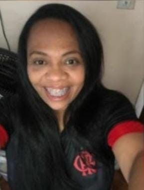 Familiares de Francisca Maria Santos buscam por notícias após desaparecimento em Portugal.; Legenda da imagem. Reprodução: Globo