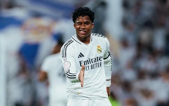 Endrick recebe apoio do técnico Ancelotti e pode ser promovido no Real Madrid. Reprodução: iG