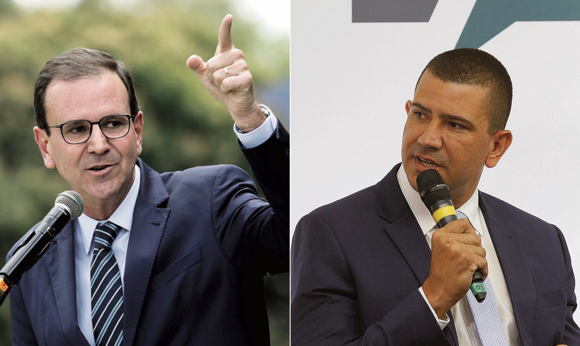 Arte mostra queda na aprovação de Castro e a liderança folgada de Paes, segundo Genial/Quaest. Reprodução: Oglobo