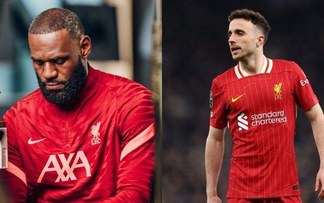 LeBron James expressa condolências pela morte do jogador Diogo Jota. Reprodução: Esporte IG